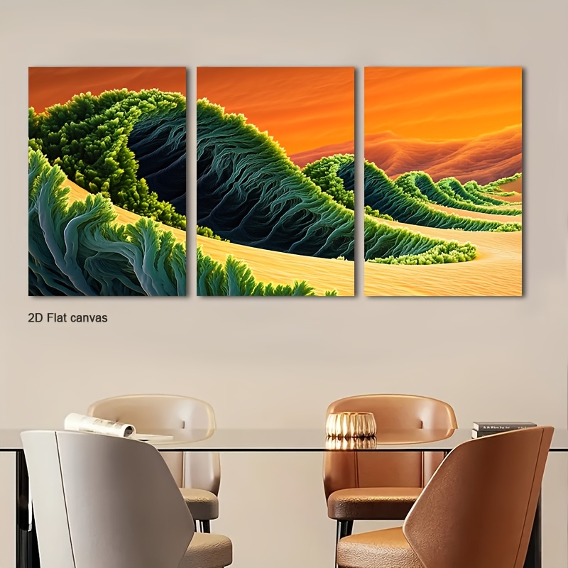 Canvas Wrap Ready - 3 peças de Arte de Parede