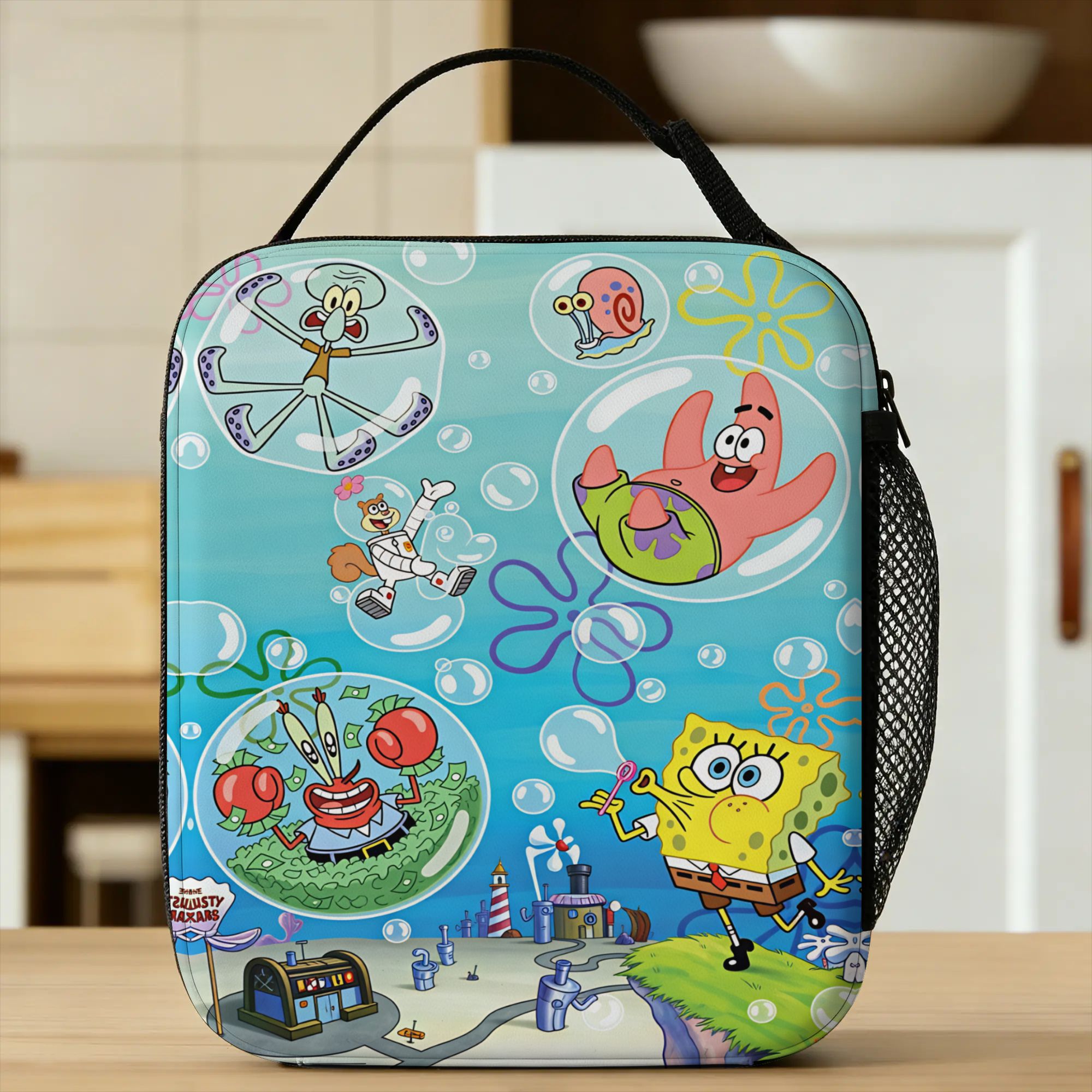 Tote Bag Sublimation - Bolsa de Almoço Casual do Spongebob,