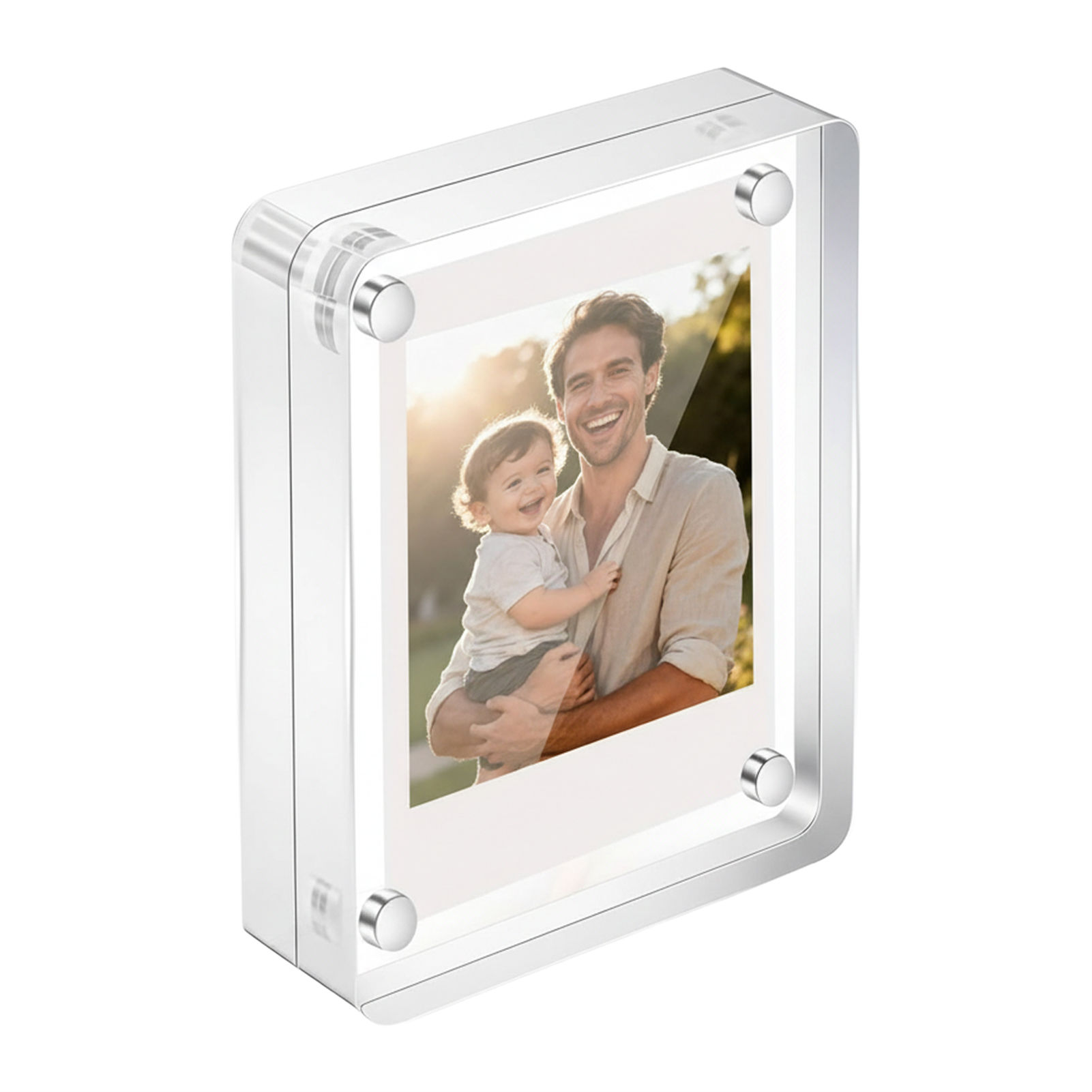 Photo Acrylic Block - Porta-Retrato Magnético de Acrílico 2.5x3.5 Polegadas