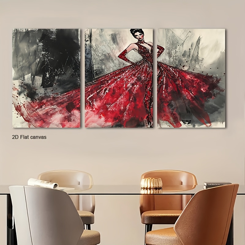 Canvas Wrap Ready - Conjunto de 3 Peças de Arte