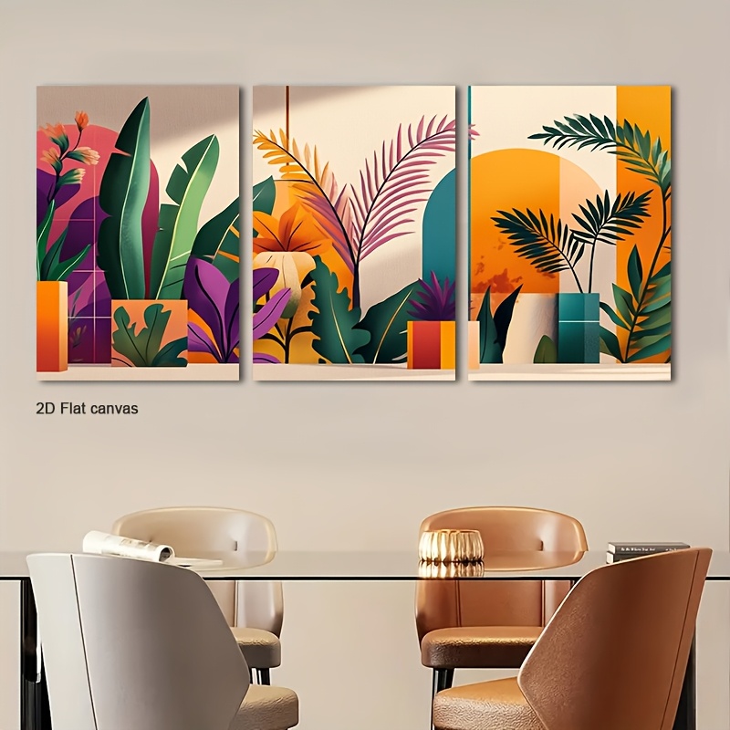 Canvas Wrap Ready - Conjunto de 3 Peças de Arte