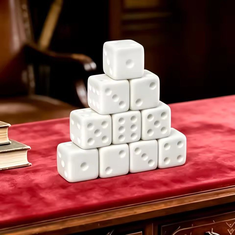 Conjunto de 10 Peças de Dados  - Puzzle Blank White avaliação e preço