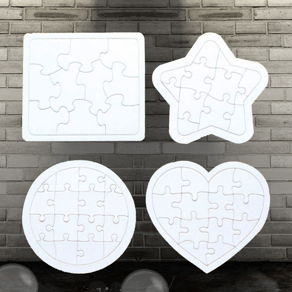 4 Peças de Quebra-Cabeças em B - Puzzle Blank White avaliação e preço