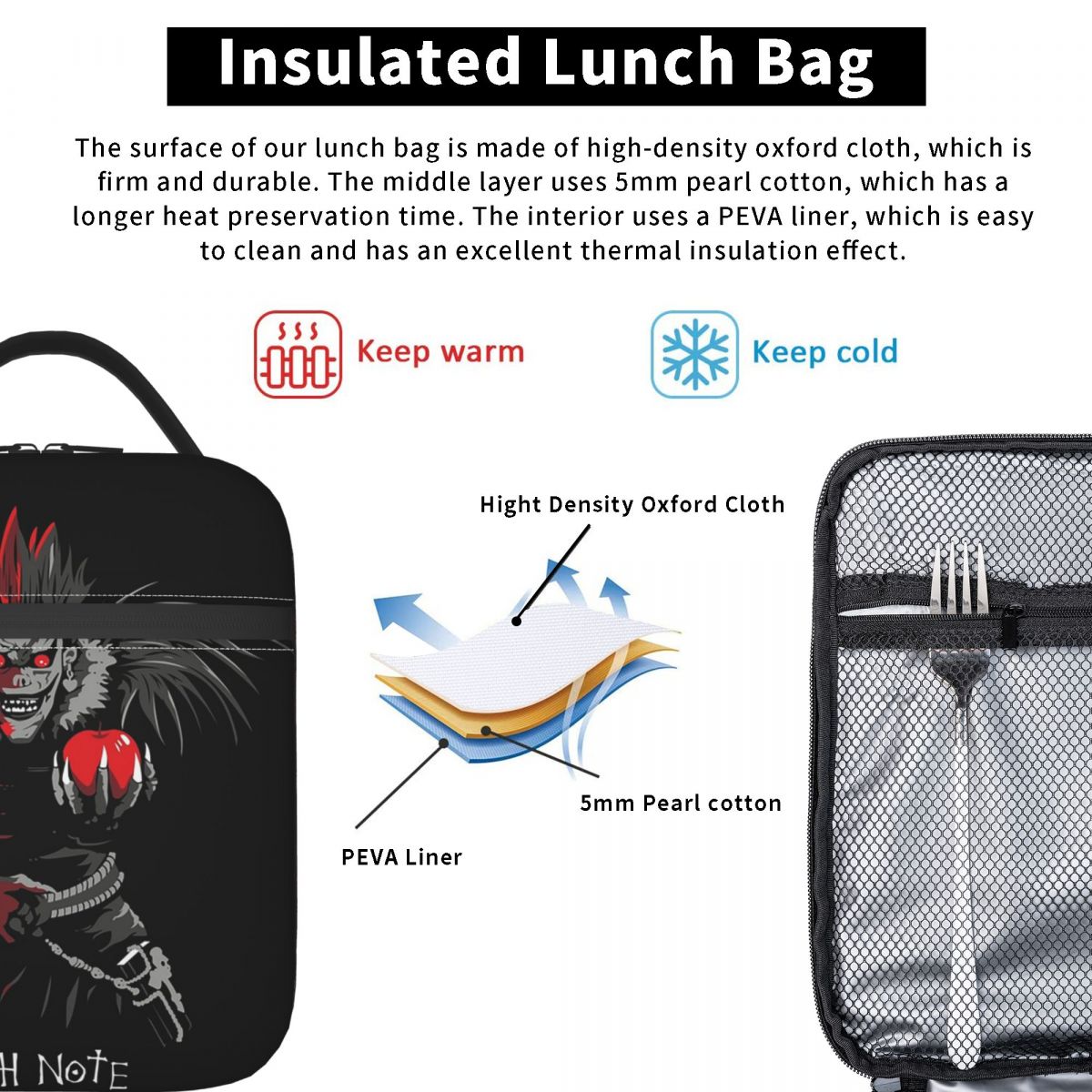 Bolsa térmica isolada Anime De - Tote Bag Sublimation avaliação e preço
