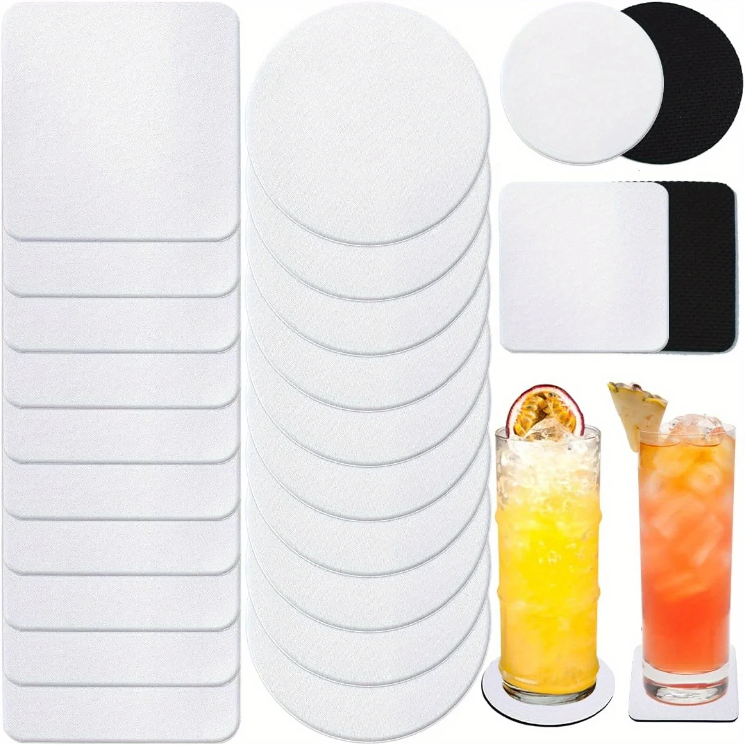 30/50 peças espaços em branco  - Coaster Sublimation Blank avaliação e preço